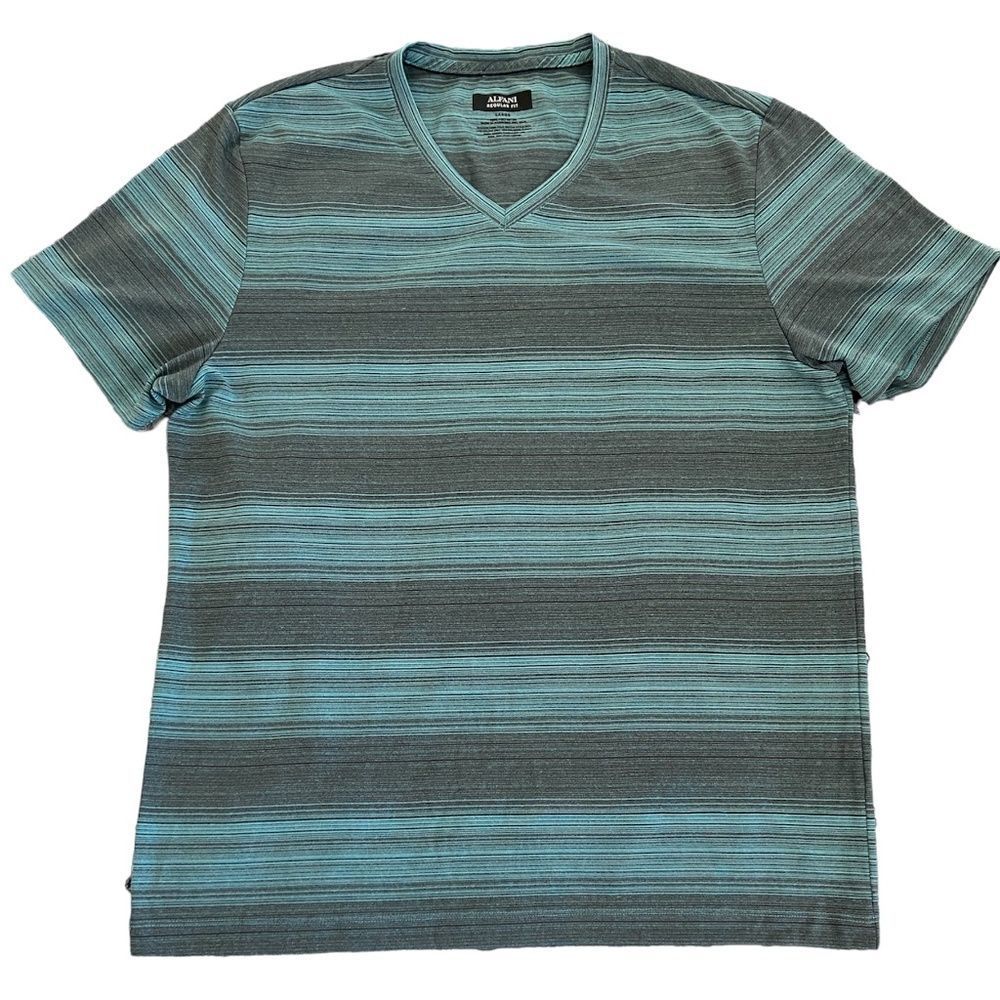 Alfani Men's Short Sleeve Stripe Shirt